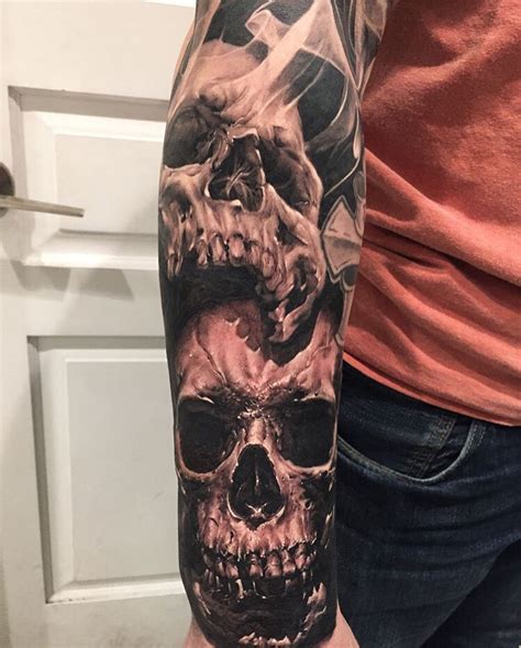 tattoo skeleton head|realistic skull tattoos.